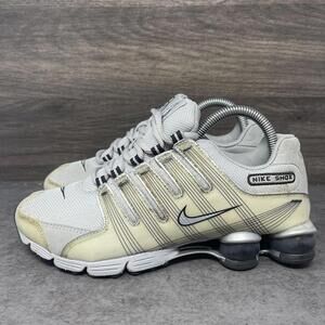 Nike Women’s Shox Athletic Sneakers in White and Light Yellow